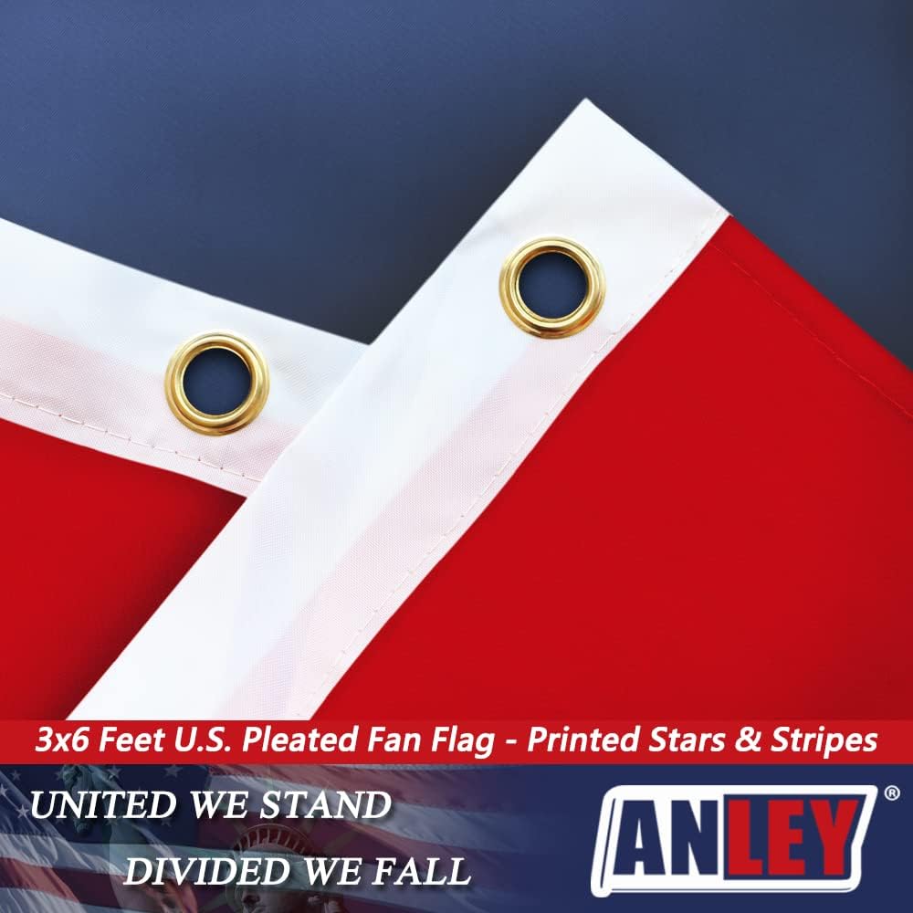 Anley USA Bandiera Plissettata a Ventaglio 3x6 piedi (4 pz) - immagine 6