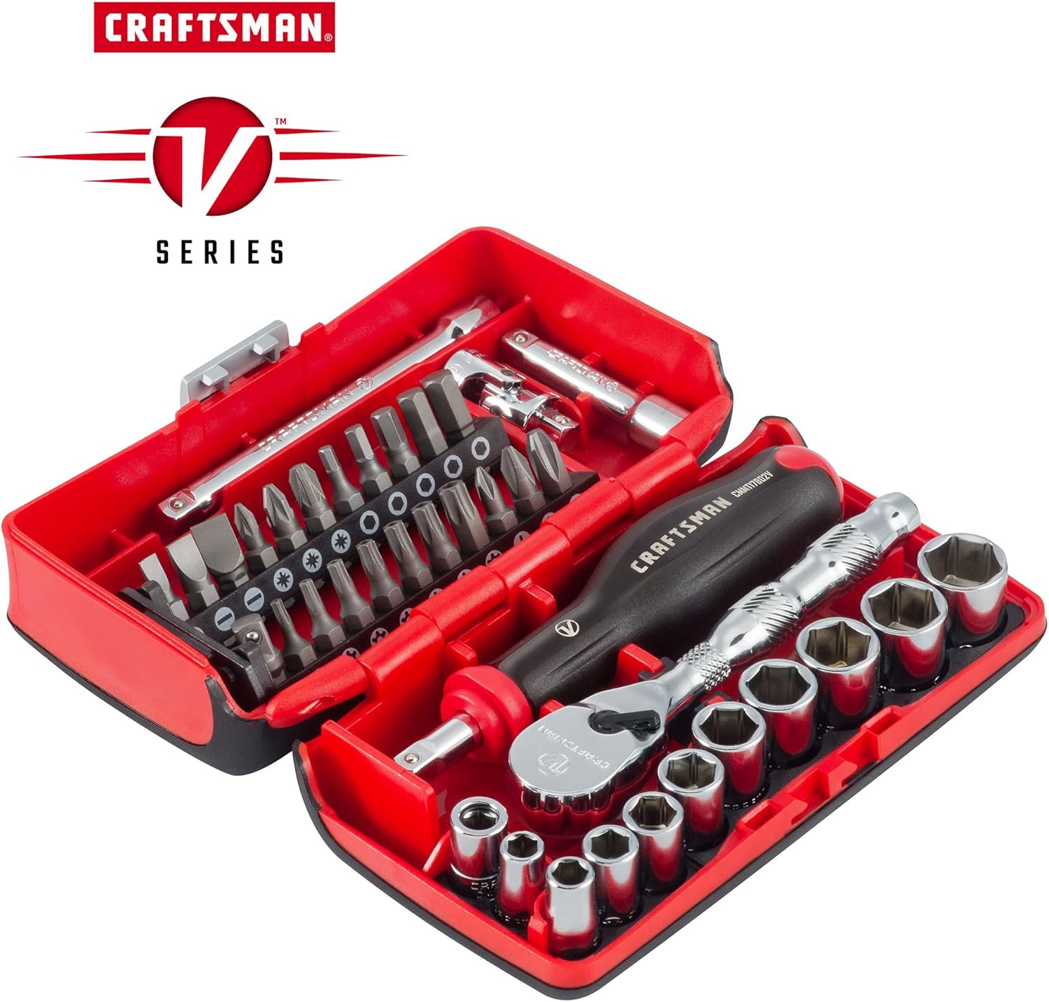 Craftsman Set Bussole Serie V, 1/4" Drive, 38 Pezzi - immagine 2