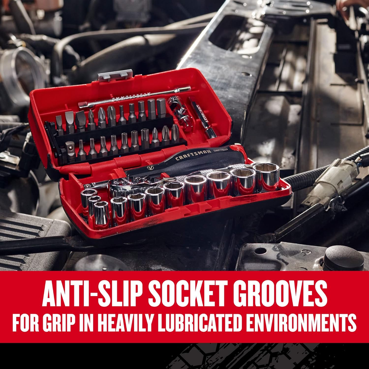 Craftsman Set Bussole Serie V, 1/4" Drive, 38 Pezzi - immagine 6