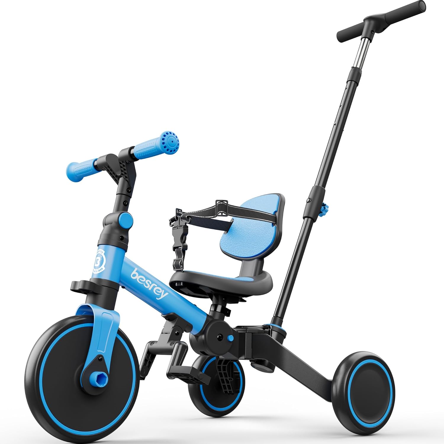 Besrey Triciclo per Bambini 5 in 1 - Blu - immagine 1