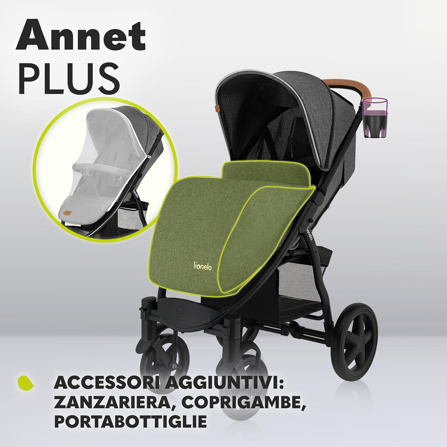 Lionelo Annet Passeggino Pieghevole 0-22 kg - immagine 9