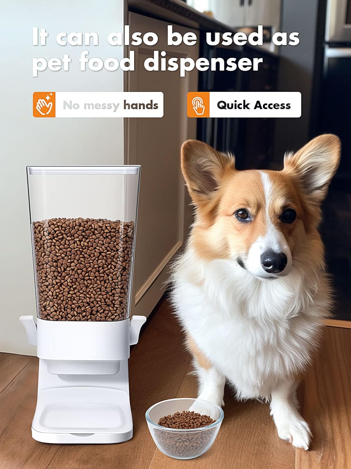 Tokokimo Dispenser Cereali 5.5L, Set da 2, Bianco - immagine 7