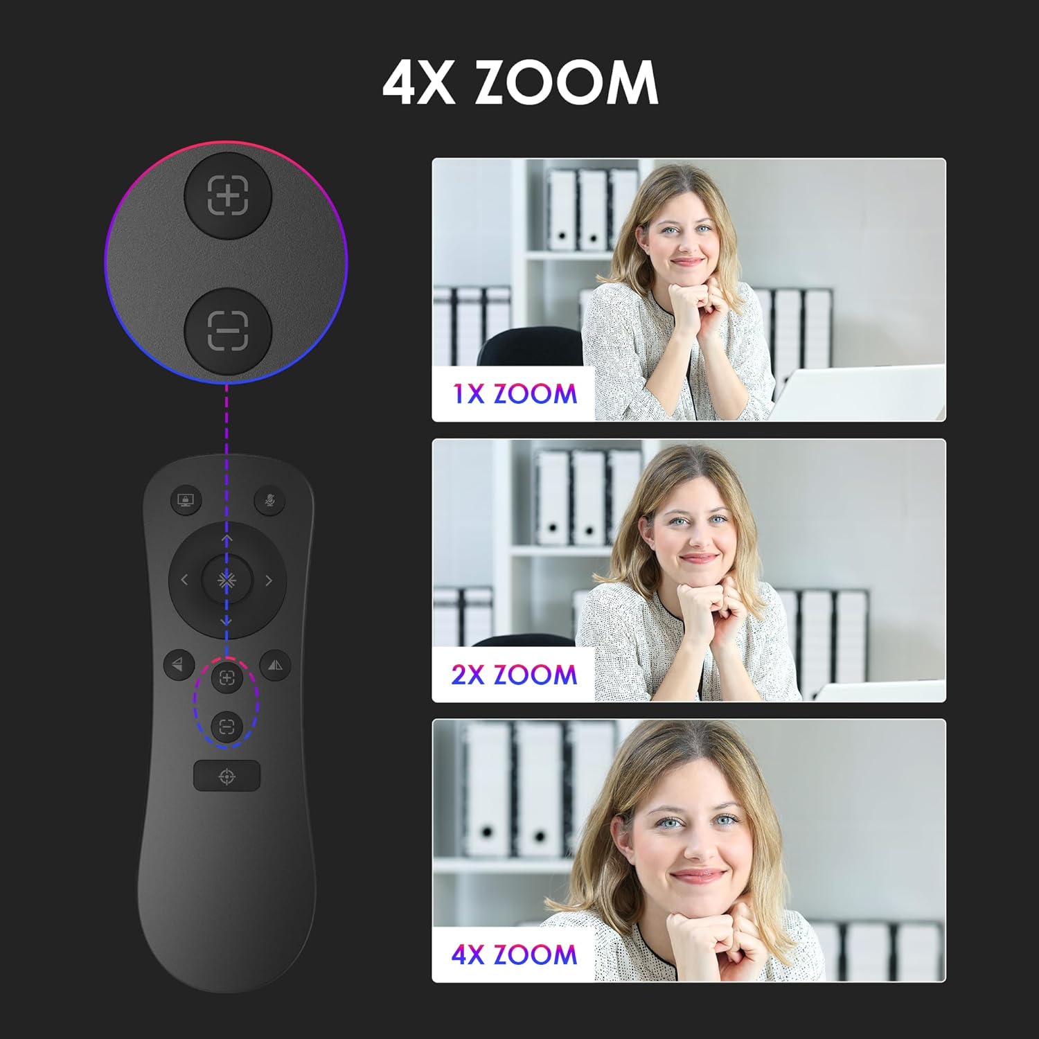 Vizolink W12S Webcam 4K con Doppio Microfono e Altoparlante - immagine 5