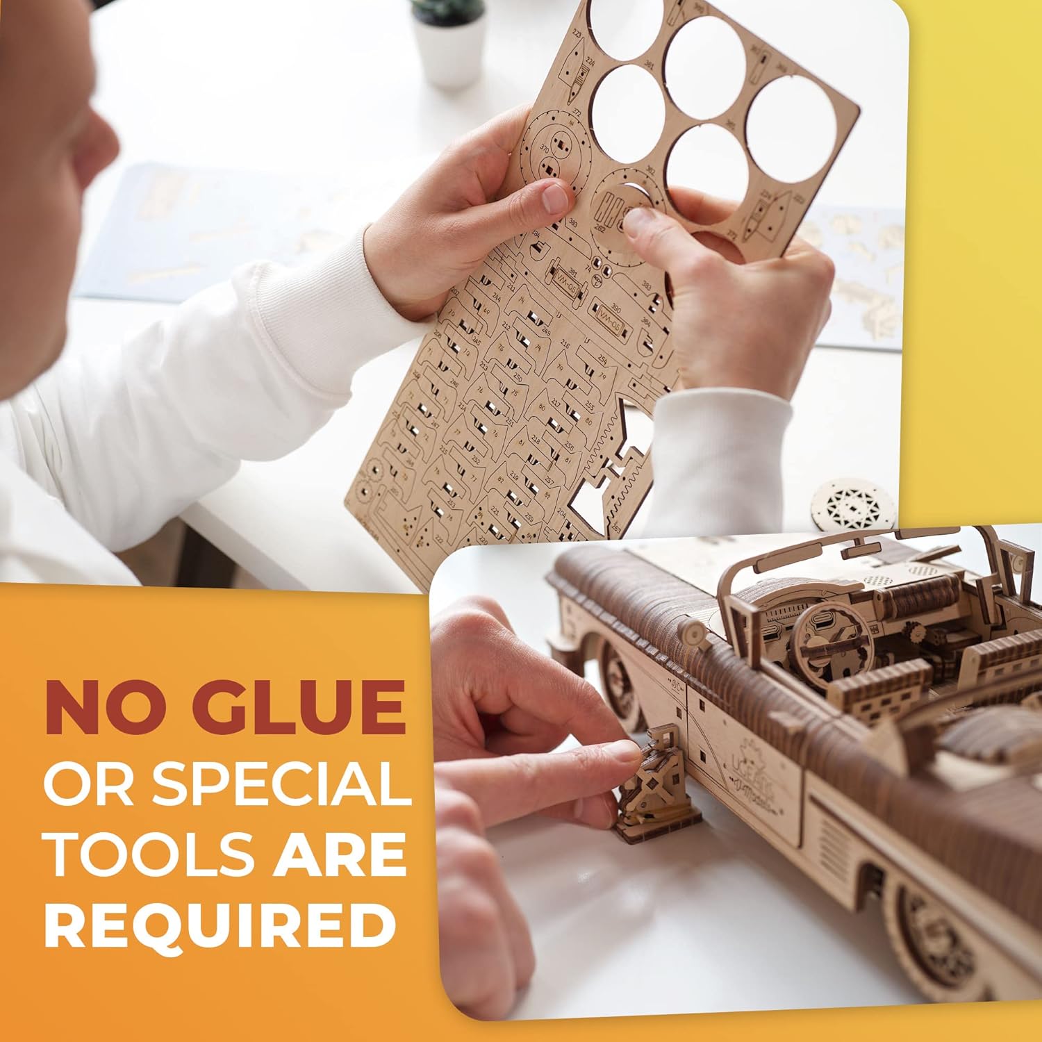 Ugears Dream Cabriolet - Puzzle 3D in Legno - immagine 4