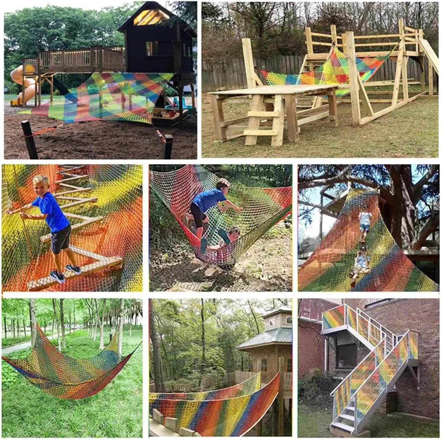 Rete da Arrampicata per Parco Giochi 1x3m Arcobaleno - immagine 8