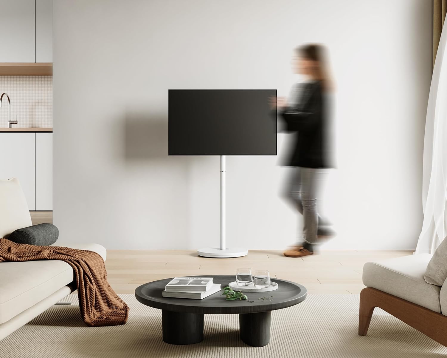 Fitueyes Supporto TV da Pavimento Portatile con Ruote - immagine 8