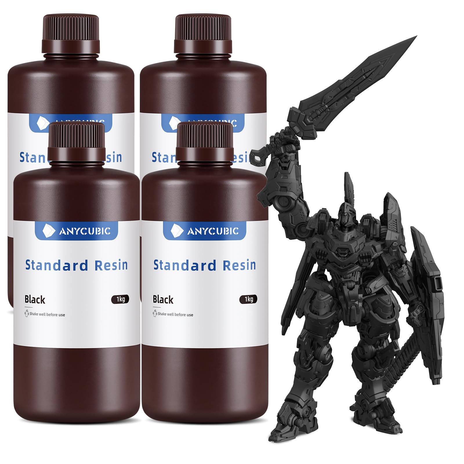 Anycubic Resina Standard 405nm per Stampante 3D, Nera 4kg