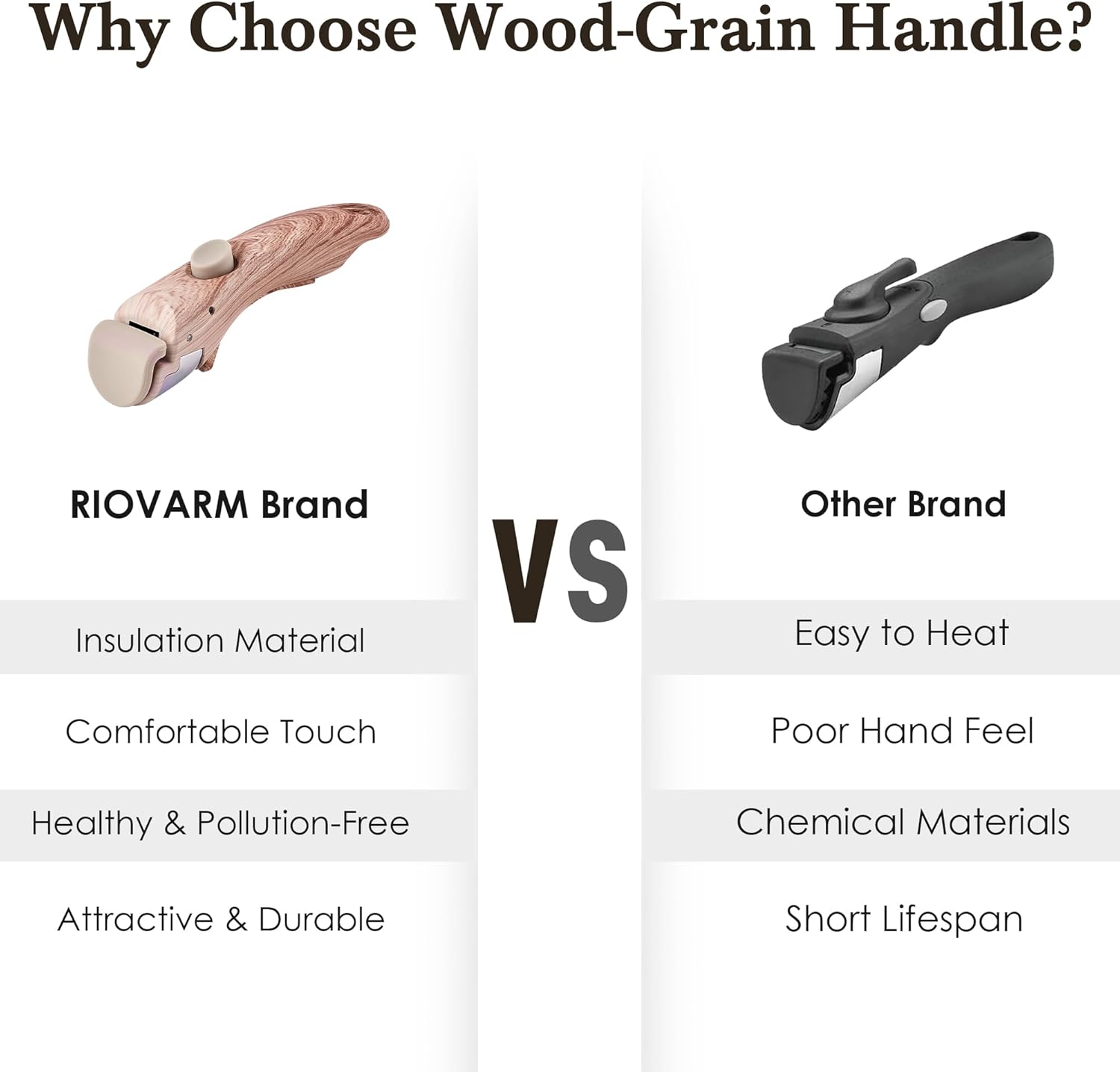 Riovarm Set Pentole Induzione Antiaderenti, Granito - immagine 5