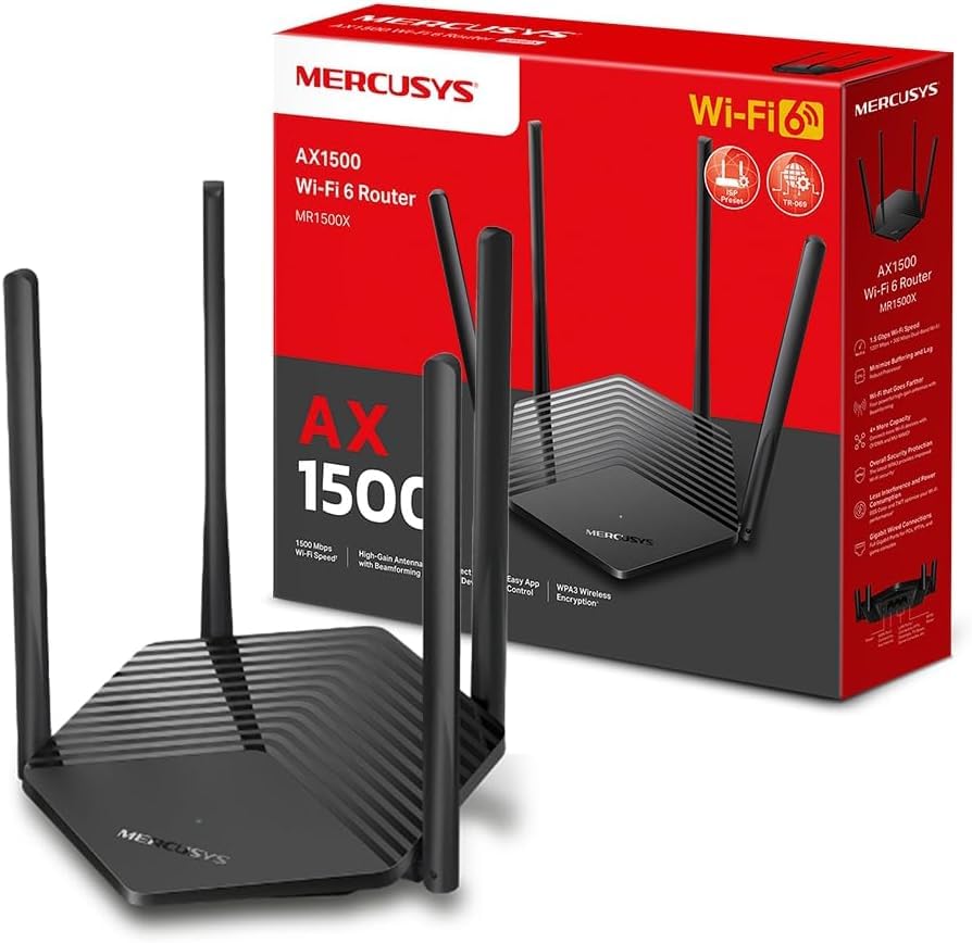 Mercusys TP-Link MR1500X AX1500Mbps Router WiFi 6 Dual-Band