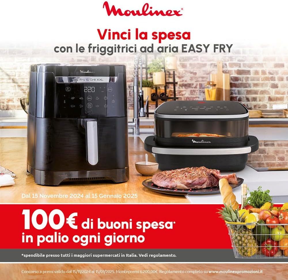 Moulinex Easy Fry & Grill XXL - Friggitrice ad Aria 6.5L, Blu - immagine 2