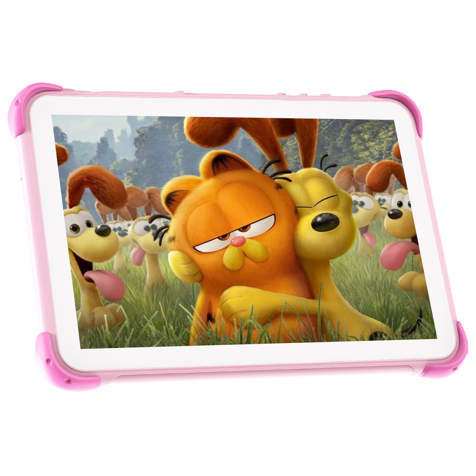 Tablet Bambini 10 Pollici Android con Supporto, Rosa