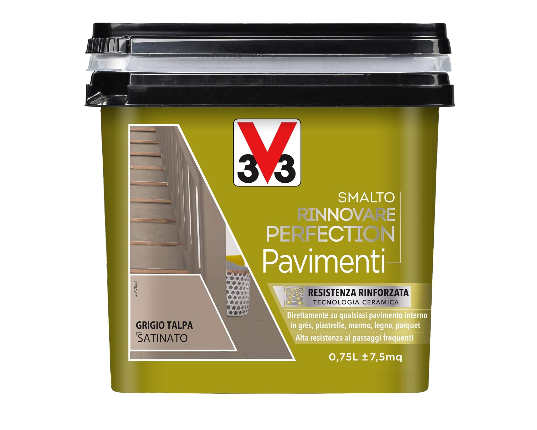 V33 SMALTO RINNOVARE PERFECTION PAVIMENTI Grigio Talpa Satinato 0,75 L