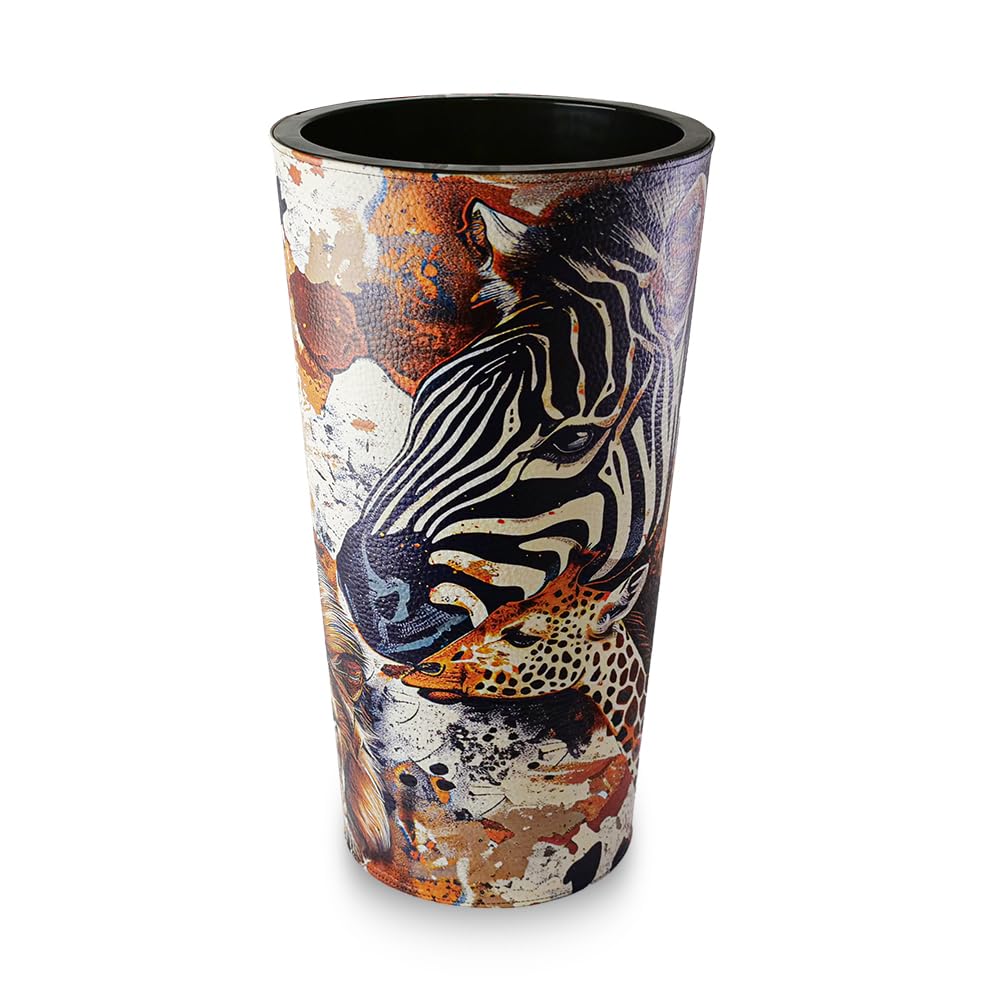 Septe Maison Deluxe Vaso da Arredamento in Eco-Pelle Africa