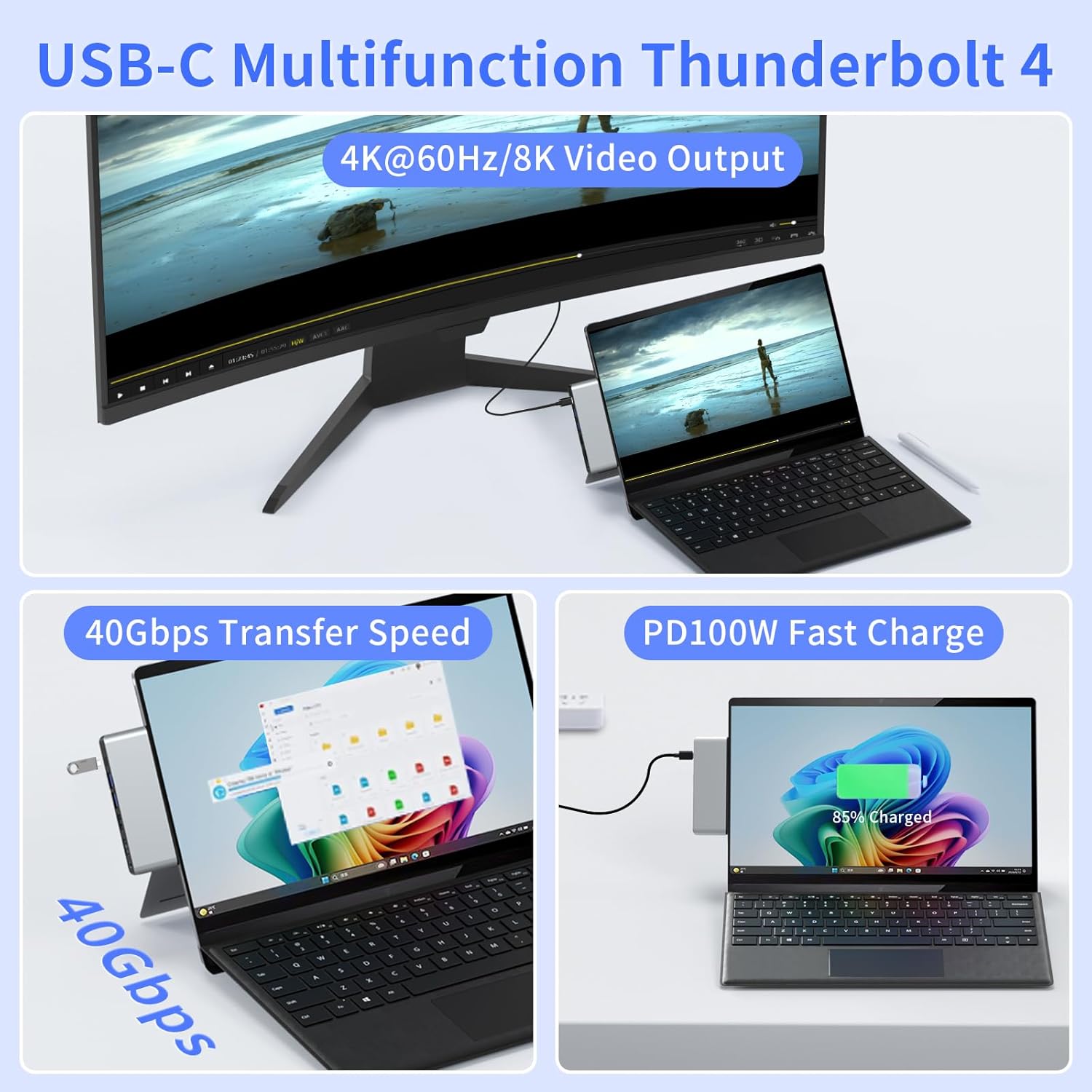 Hub Docking Station per Surface Pro 11/10/9 - immagine 3