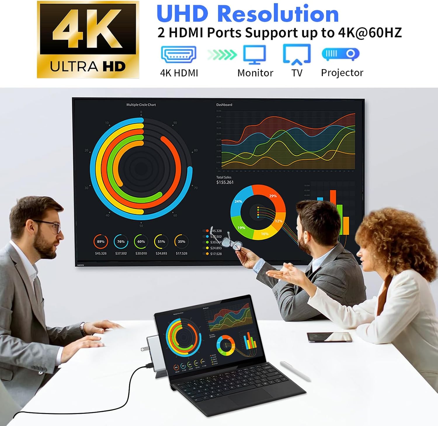 Hub Docking Station per Surface Pro 11/10/9 - immagine 4