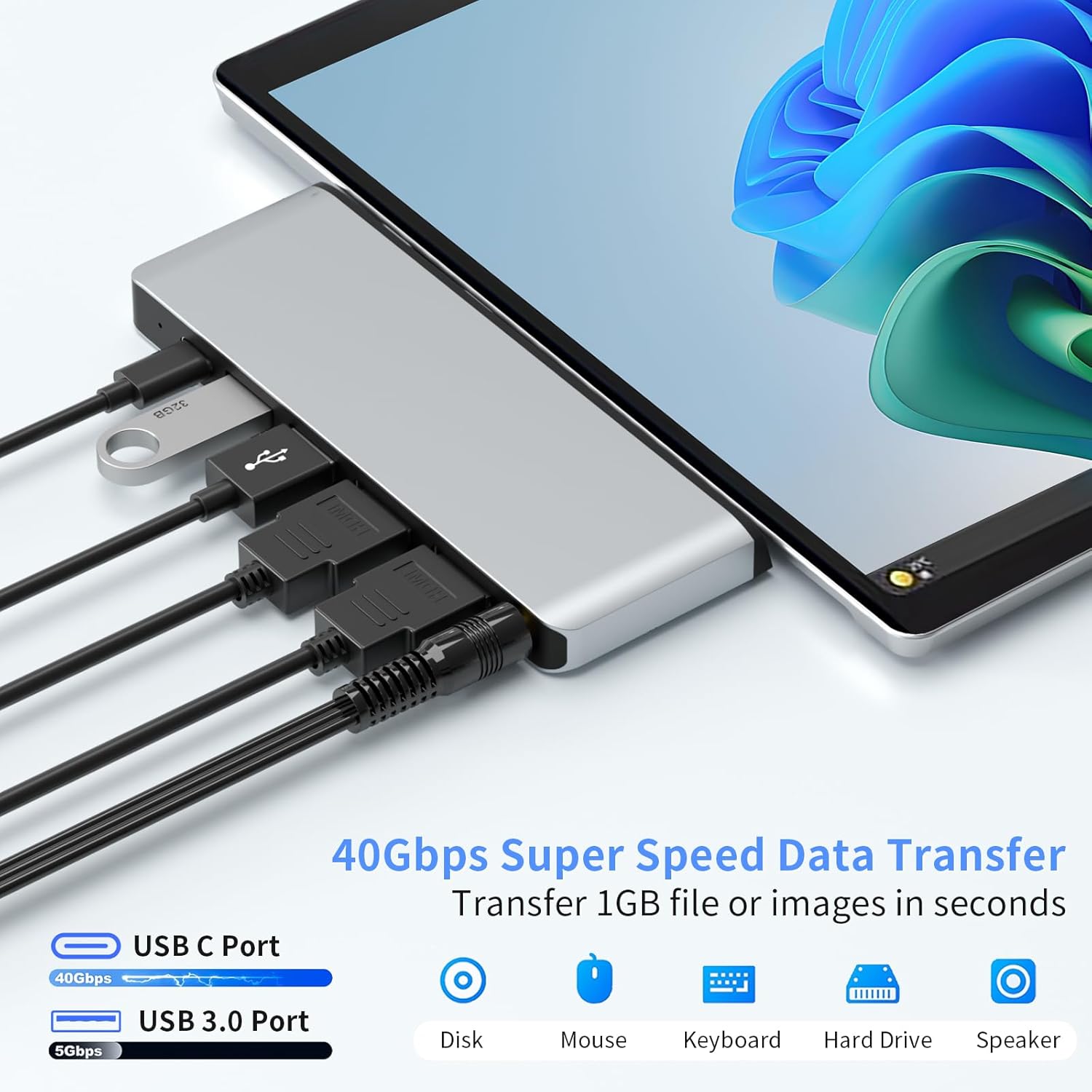 Hub Docking Station per Surface Pro 11/10/9 - immagine 6