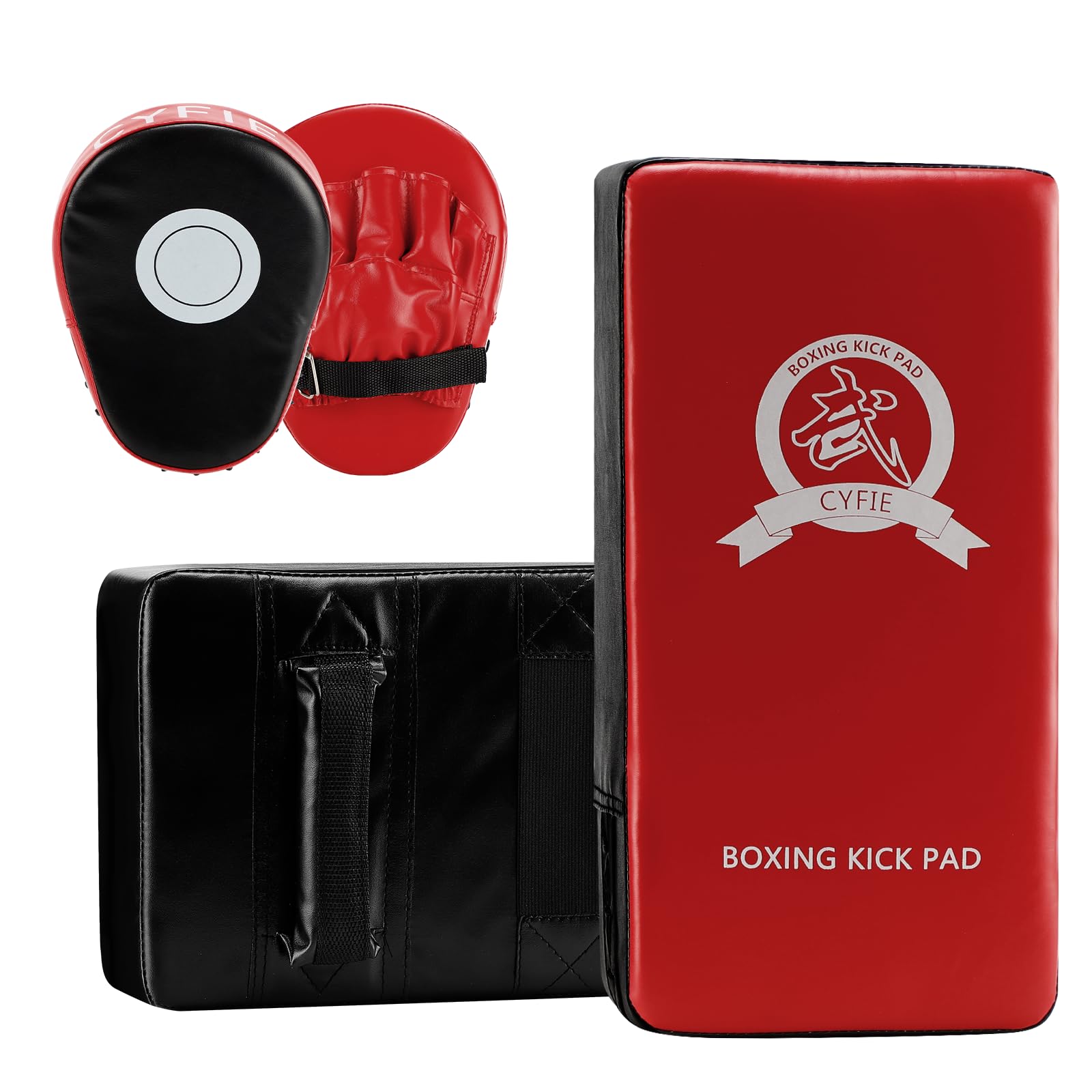 DEWEL Pad Boxe, 2 Guanti da Passata E 2 Striking Shield Colpitori per L'allenamento di Boxe In Muay Thai, Kickboxing, Karate, Arti Marziali, Ecc. (4 Pezzi）