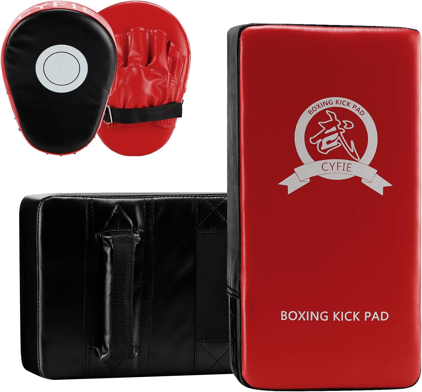 DEWEL Pad Boxe, 2 Guanti da Passata E 2 Striking Shield Colpitori per L'allenamento di Boxe In Muay Thai, Kickboxing, Karate, Arti Marziali, Ecc. (4 Pezzi） - immagine 1