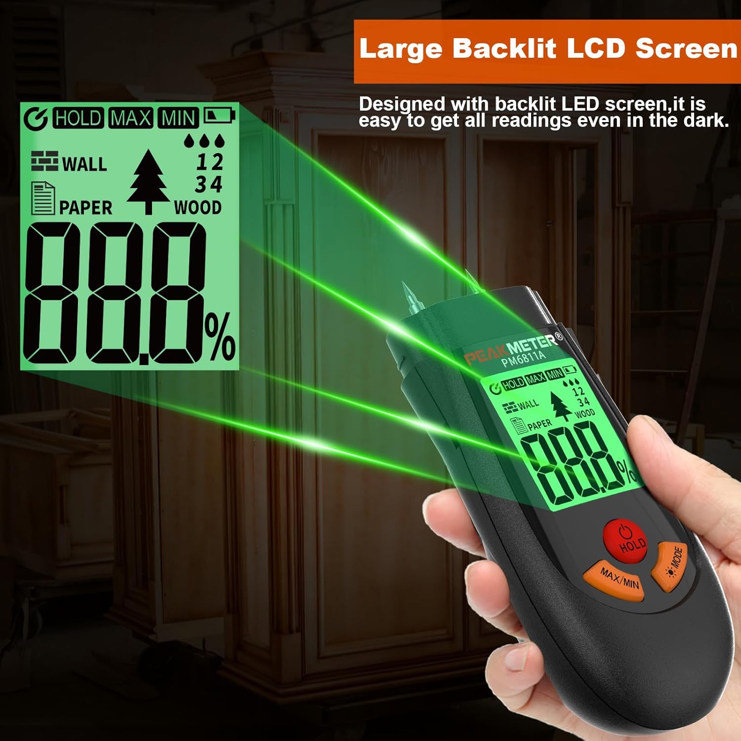 Misuratore di Umidità con Batteria e Display LCD - immagine 2