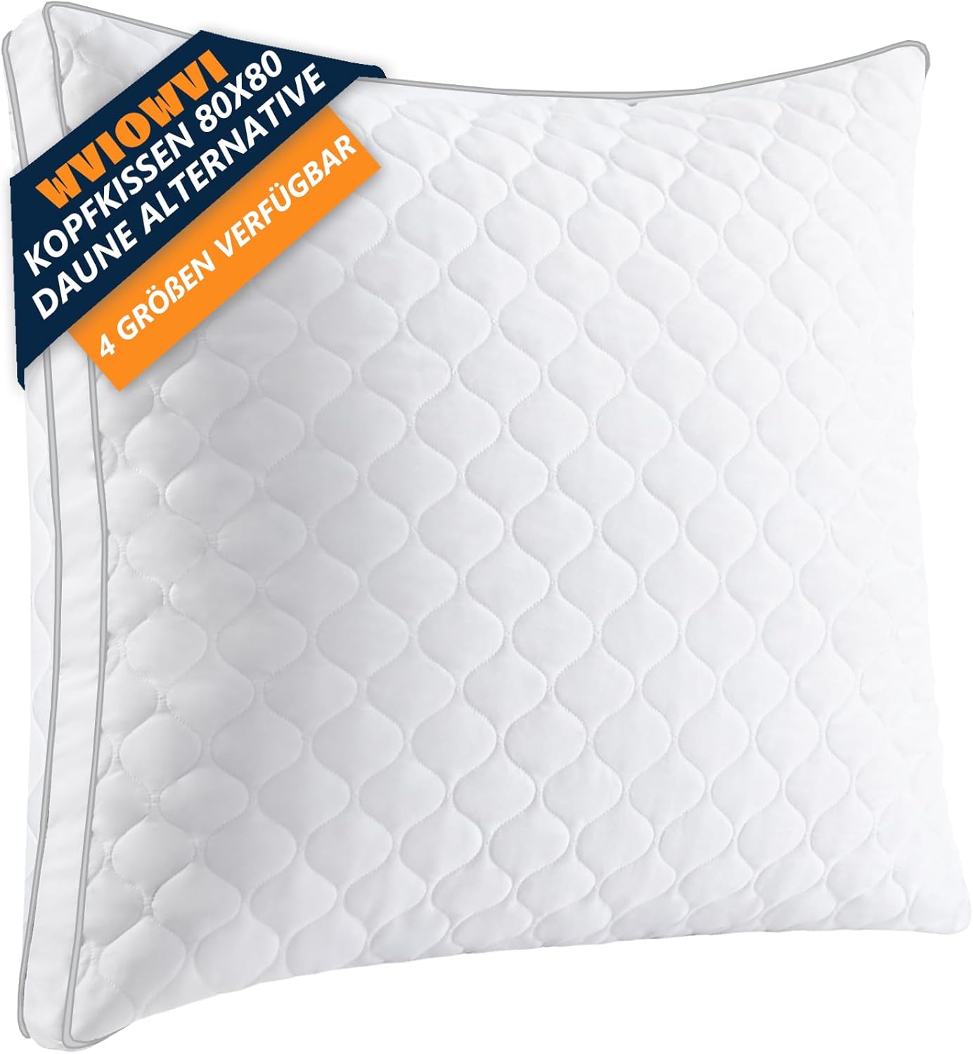 Wviowvi Cuscino Letto Cervicale Ergonomico 80x80 cm