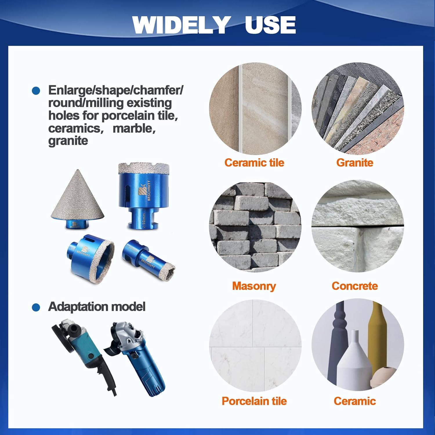 Brschnitt Set di Punte Diamantate per Piastrelle - immagine 2