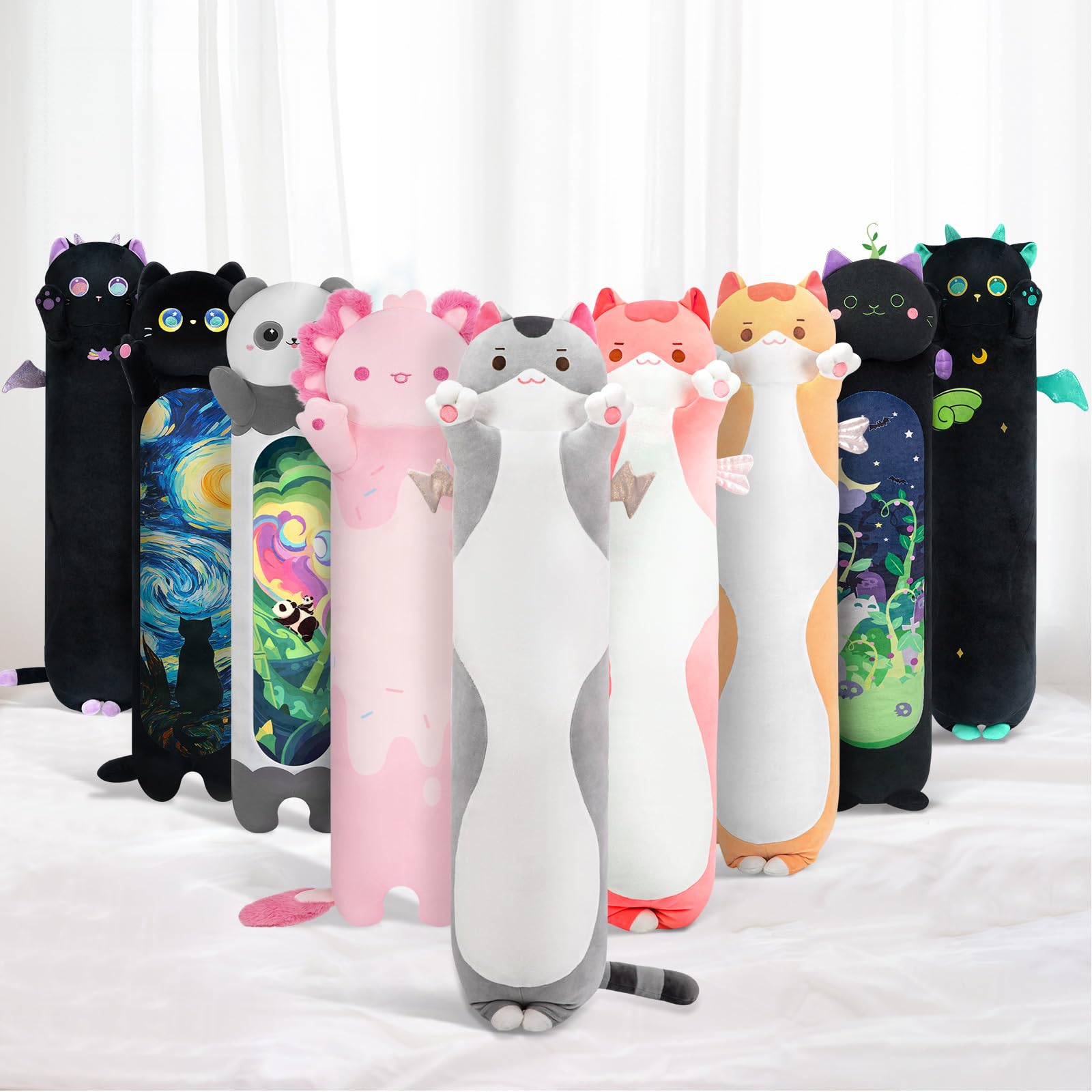 Mewaii Peluche Cuscino Lungo Gatto 130CM per Bambina