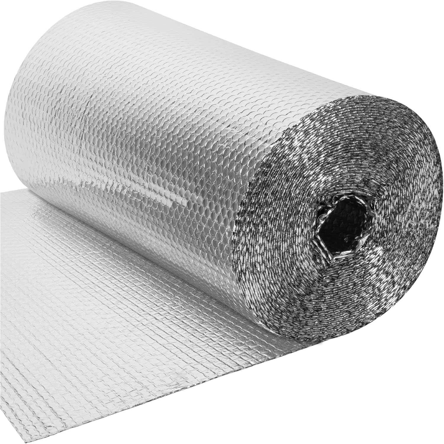 BLOSTM Rotolo isolante in alluminio, 25 m x 60 cm, pannelli riflettenti per radiatori, per pavimenti, soffitti, tetti, pareti, rotolo isolante riflettente 3 in 1, barriera termica e vapore, per