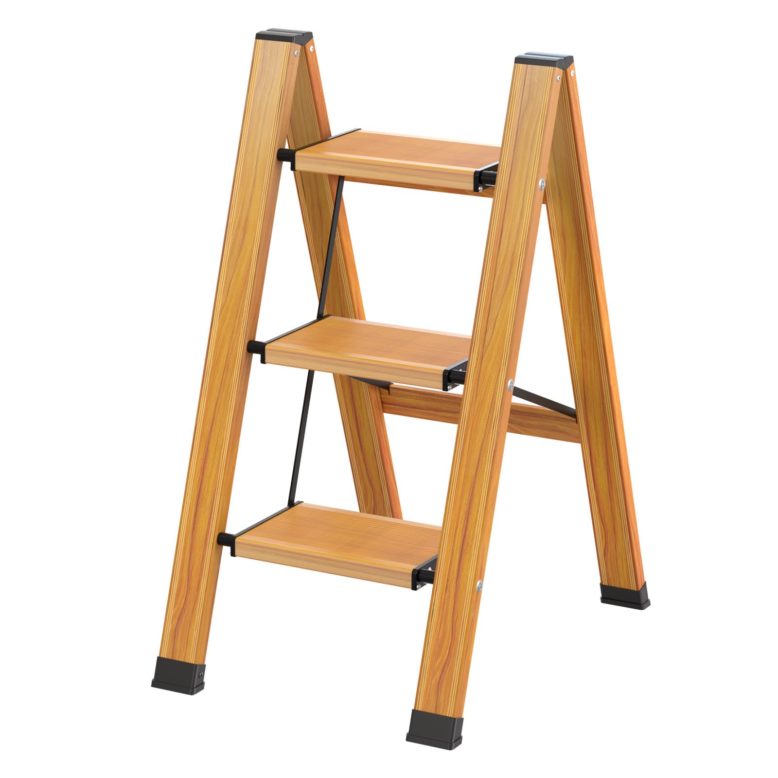 Sgabello Pieghevole Scala 3 Gradini Alluminio 150kg