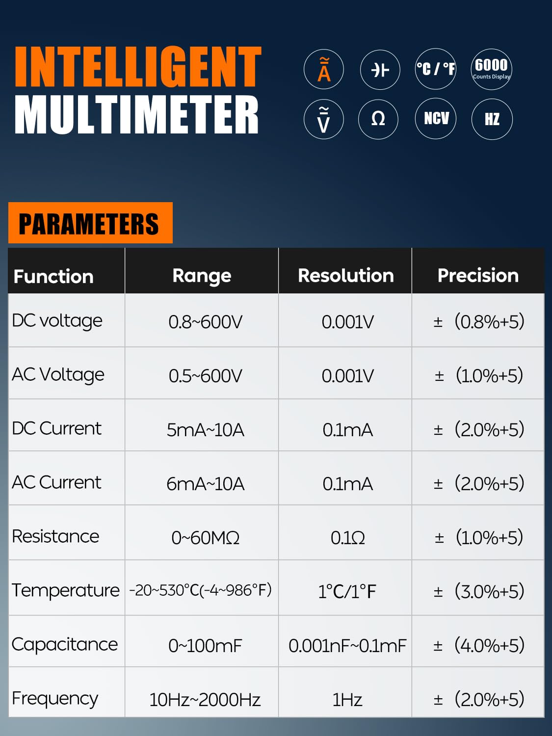 AS-118D Smart Multimetro Digitale TRMS - immagine 8