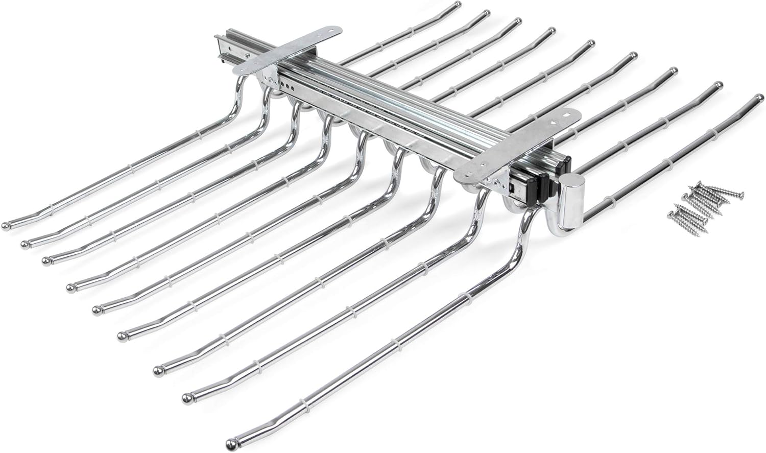 Emuca Appendiabiti Doppio Estraibile per Pantaloni, Cromato