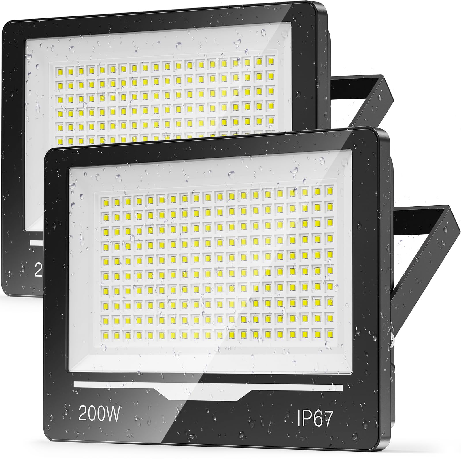 Topaubub Faretto LED da Esterno 200W 2 Pezzi, 20000LM