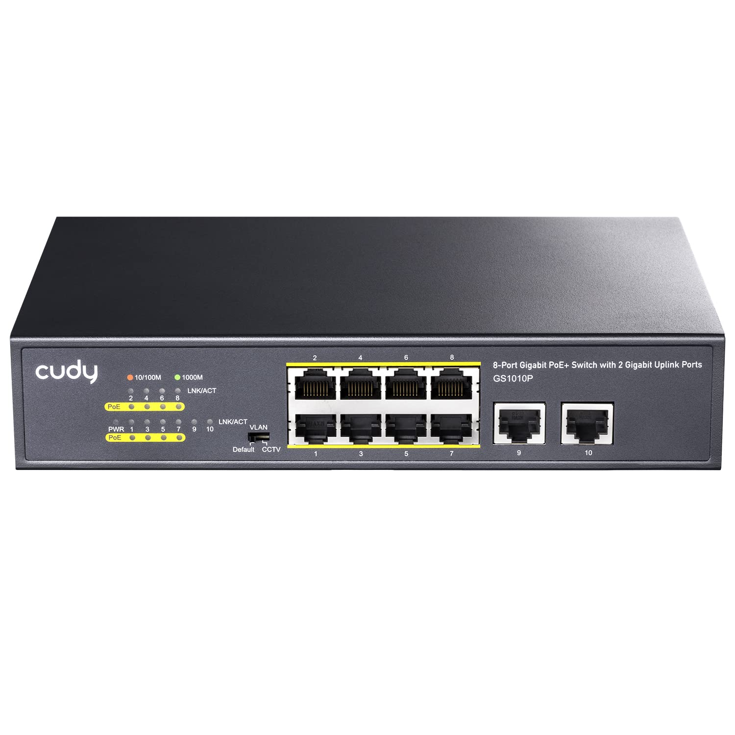 Cudy Switch PoE+ Gigabit Ethernet 8+2 Porte Unmanaged 120W