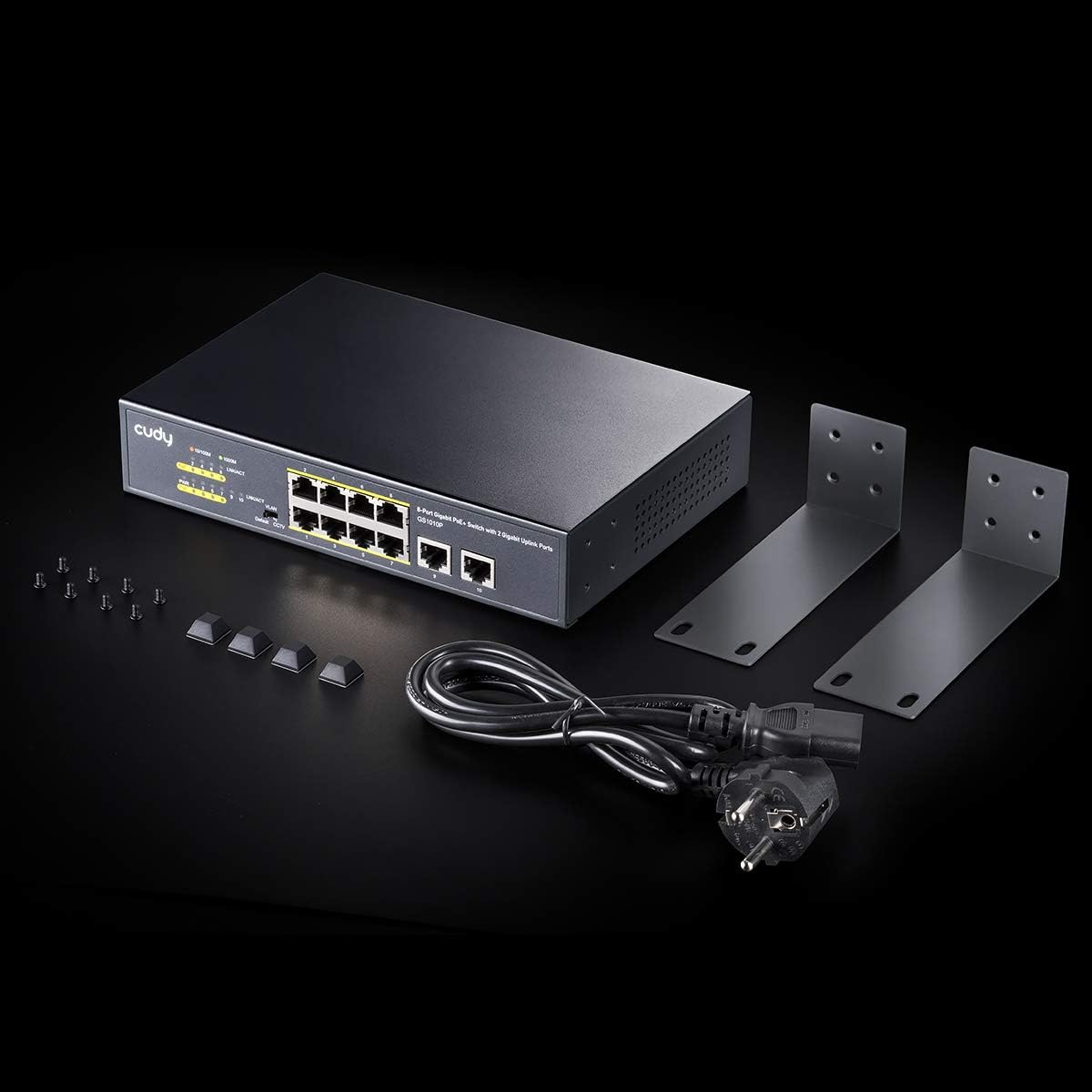 Cudy Switch PoE+ Gigabit Ethernet 8+2 Porte Unmanaged 120W - immagine 7