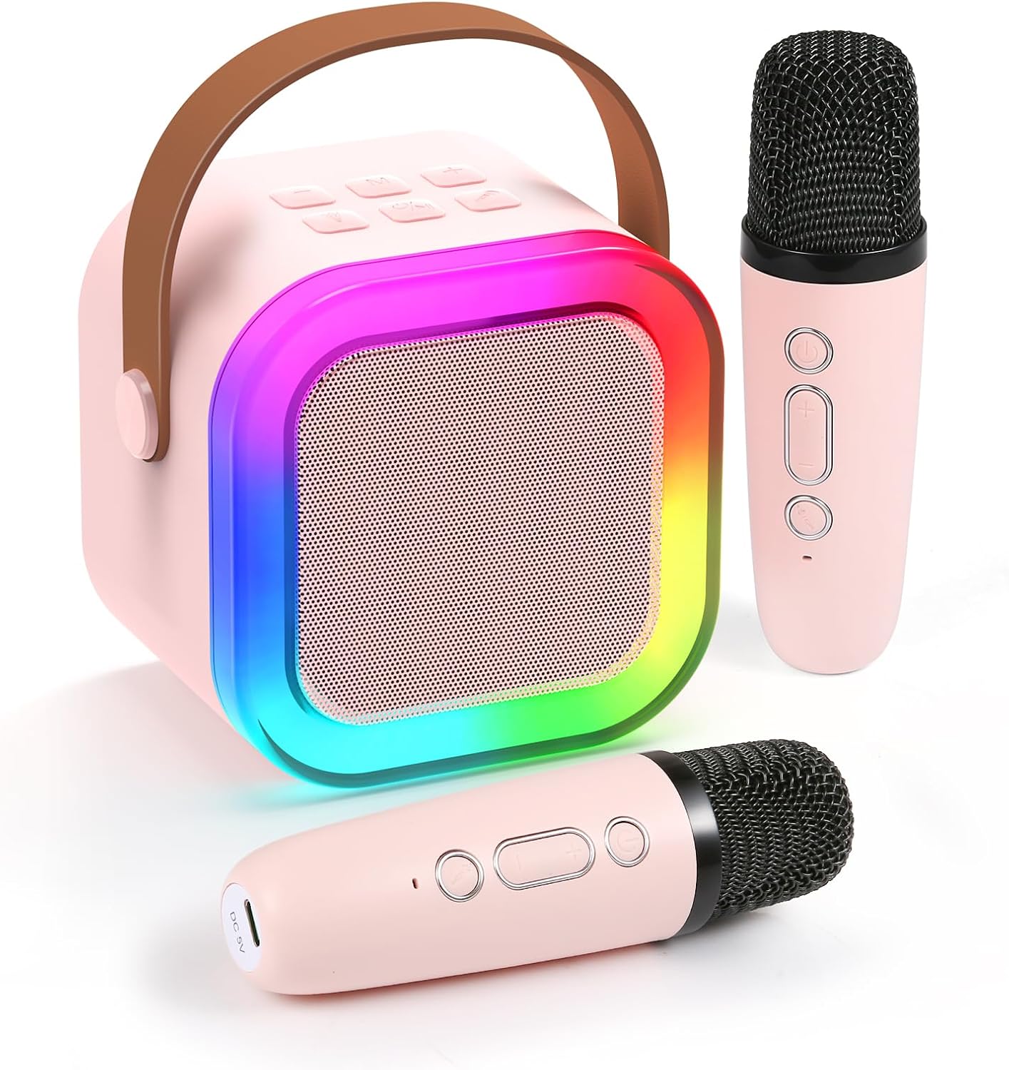 Fede Karaoke Portatile con Microfono e Luce LED - immagine 1
