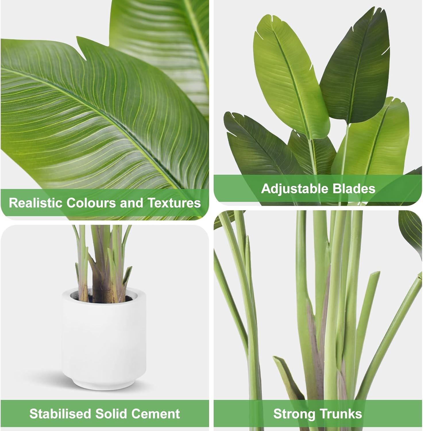 Pianta Artificiale Uccello del Paradiso 180cm - immagine 5