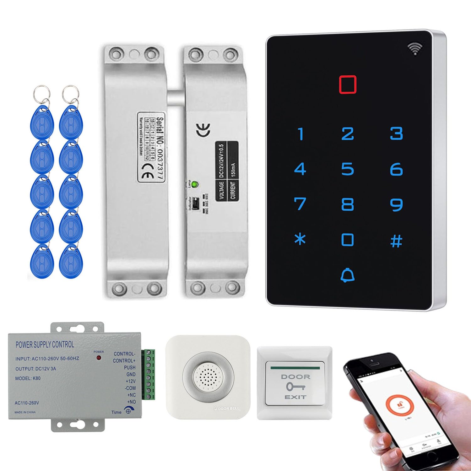 Kit Controllo Accessi WiFi Tuya RFID IP68