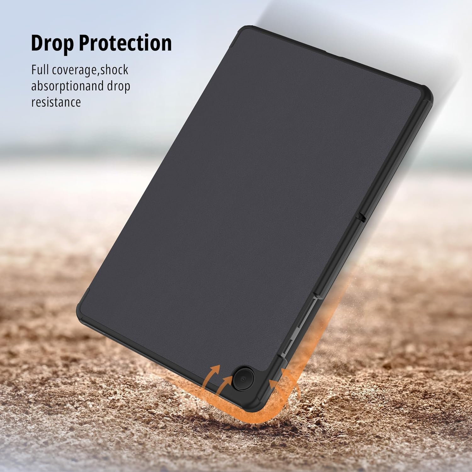 Cacoe Custodia per Samsung Galaxy Tab A9+ 11" 2023, Grigio - immagine 4