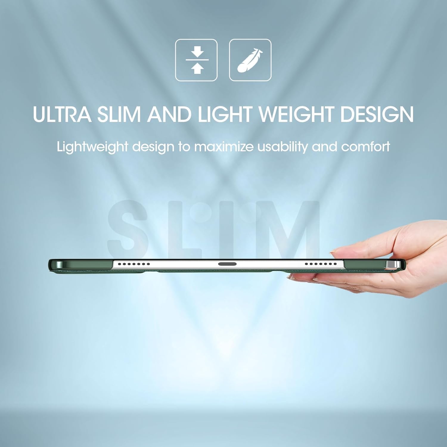 Procase Cover Galaxy Tab A9+ 11 Pollici 2023, Mgreen - immagine 5