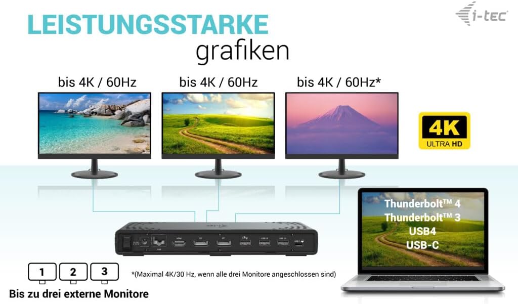 I-TEC USB-C Tripledock PD 100W - immagine 6