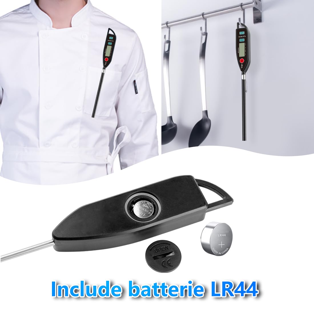 Bomata Termometro Impermeabile IPX7 T101 Nero - immagine 6