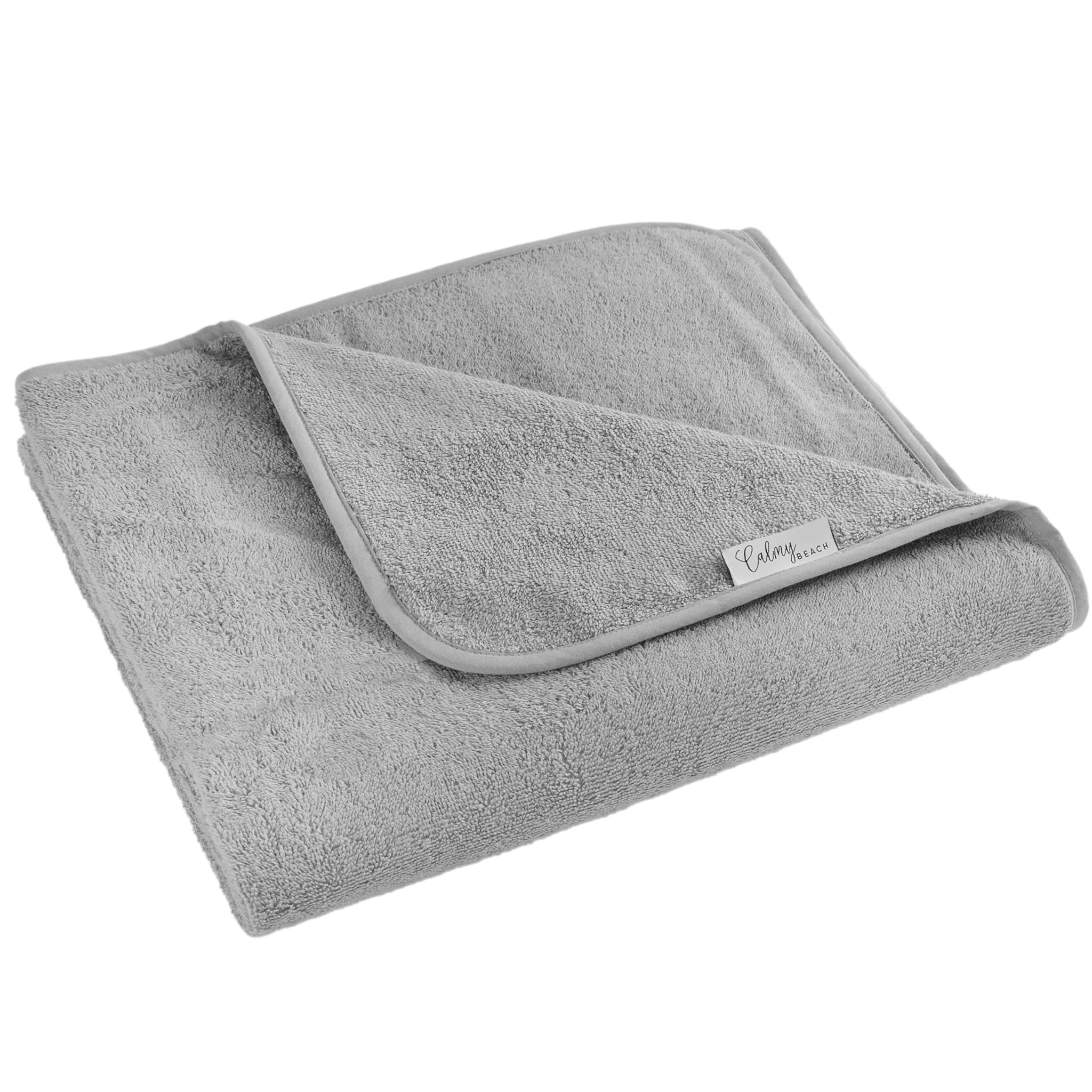 Calmybeach Telo Mare Spugna XXL 200x200cm, Grigio