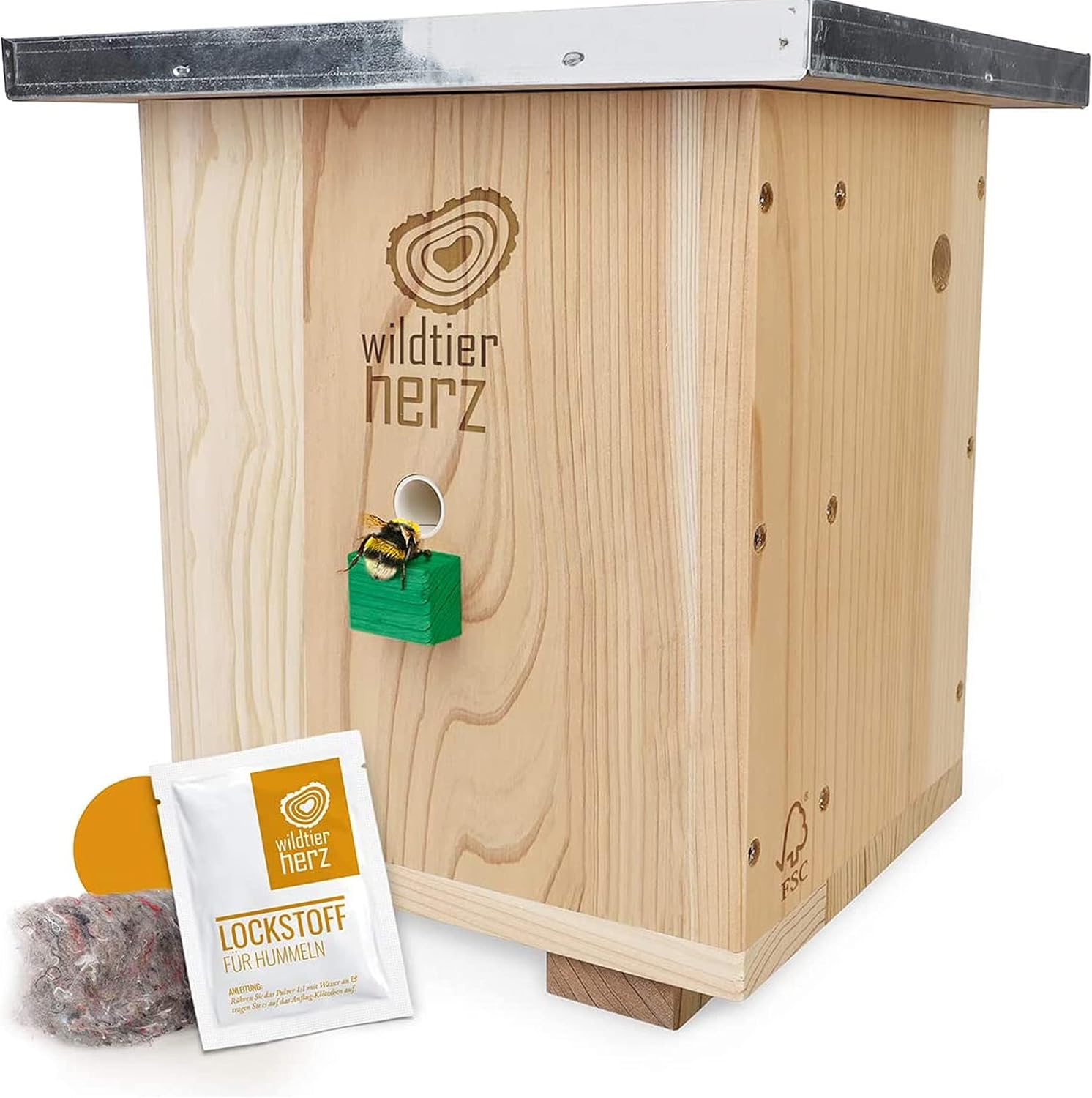 Wildtier Herz | Casetta in legno per Bombi e Api Solitarie