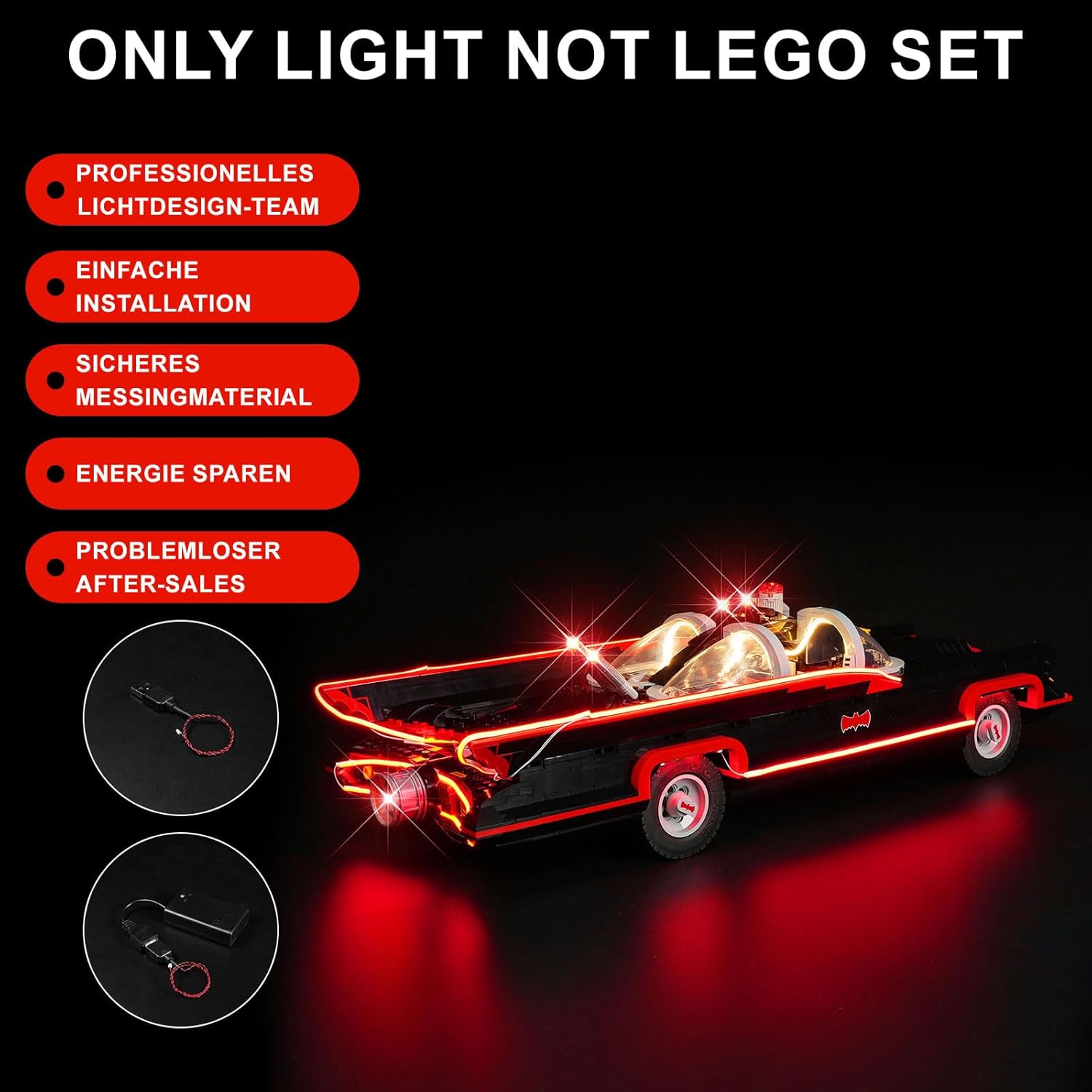 Cooldac Kit Luce LED per Batmobile Classic TV Series - immagine 3