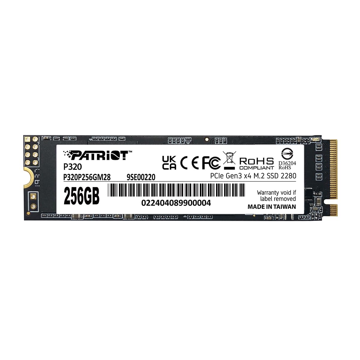 Patriot P320 256GB SSD Interno NVMe PCIe Gen 3x4