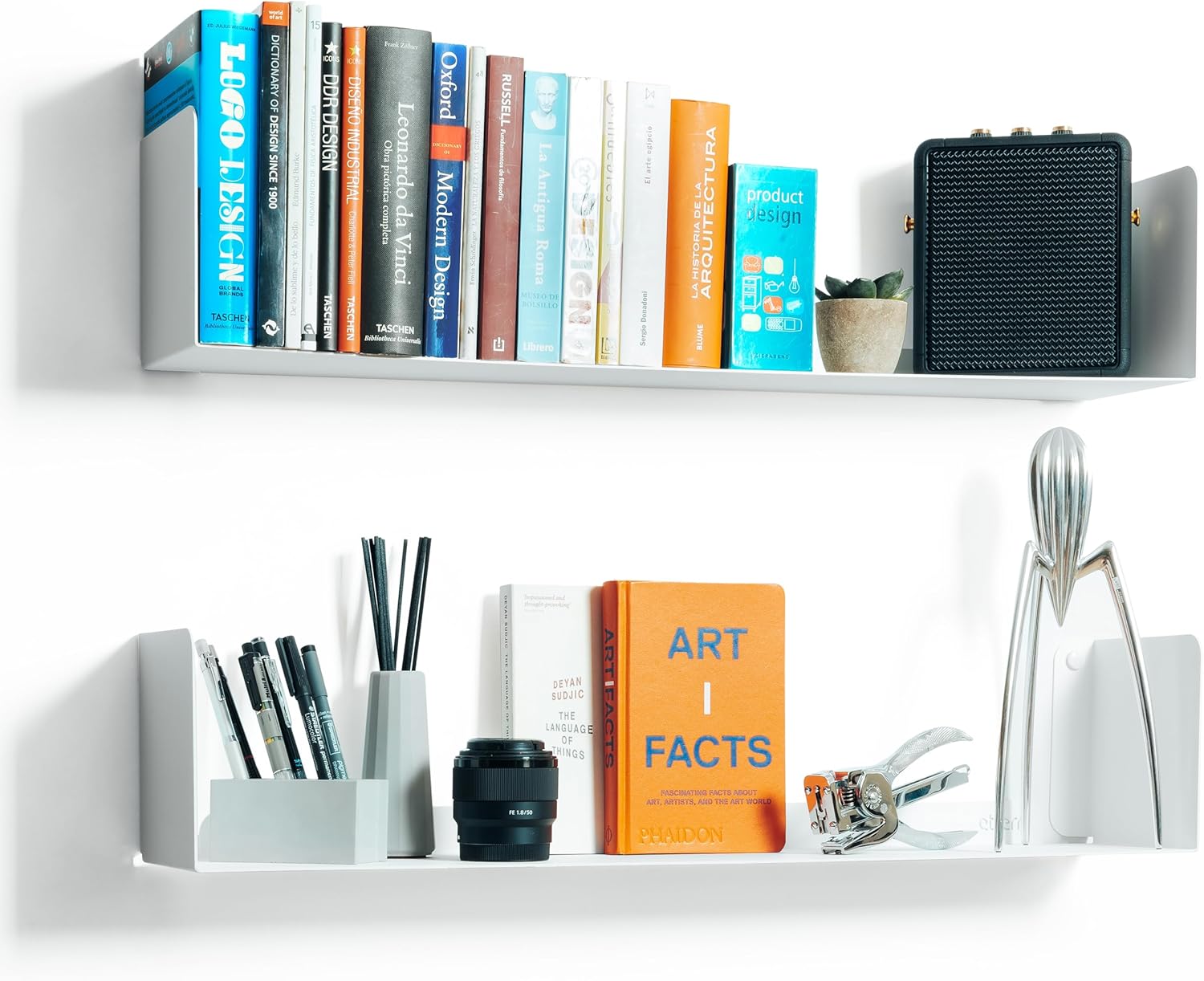 Etterr | Mensola da Muro 70x15 cm (2 Pezzi), Bianca - immagine 1