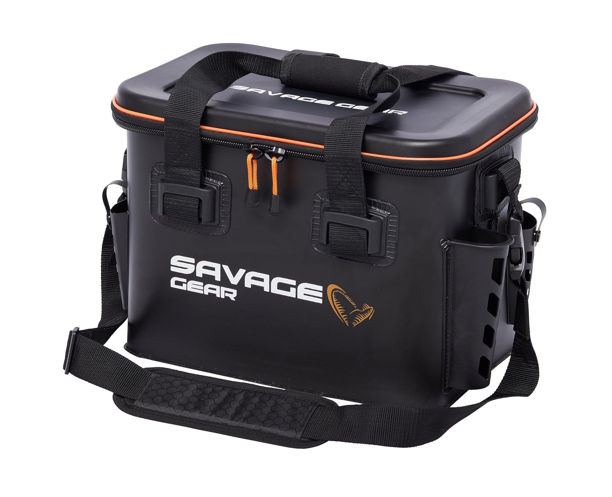 Savage Gear WPMP Borsa da barca e da banca - Borsa impermeabile multiuso in EVA, tracolla staccabile, portacanne e porta esche - Ideale per esche, scatole di attrezzi e attrezzatura da pesca 24L