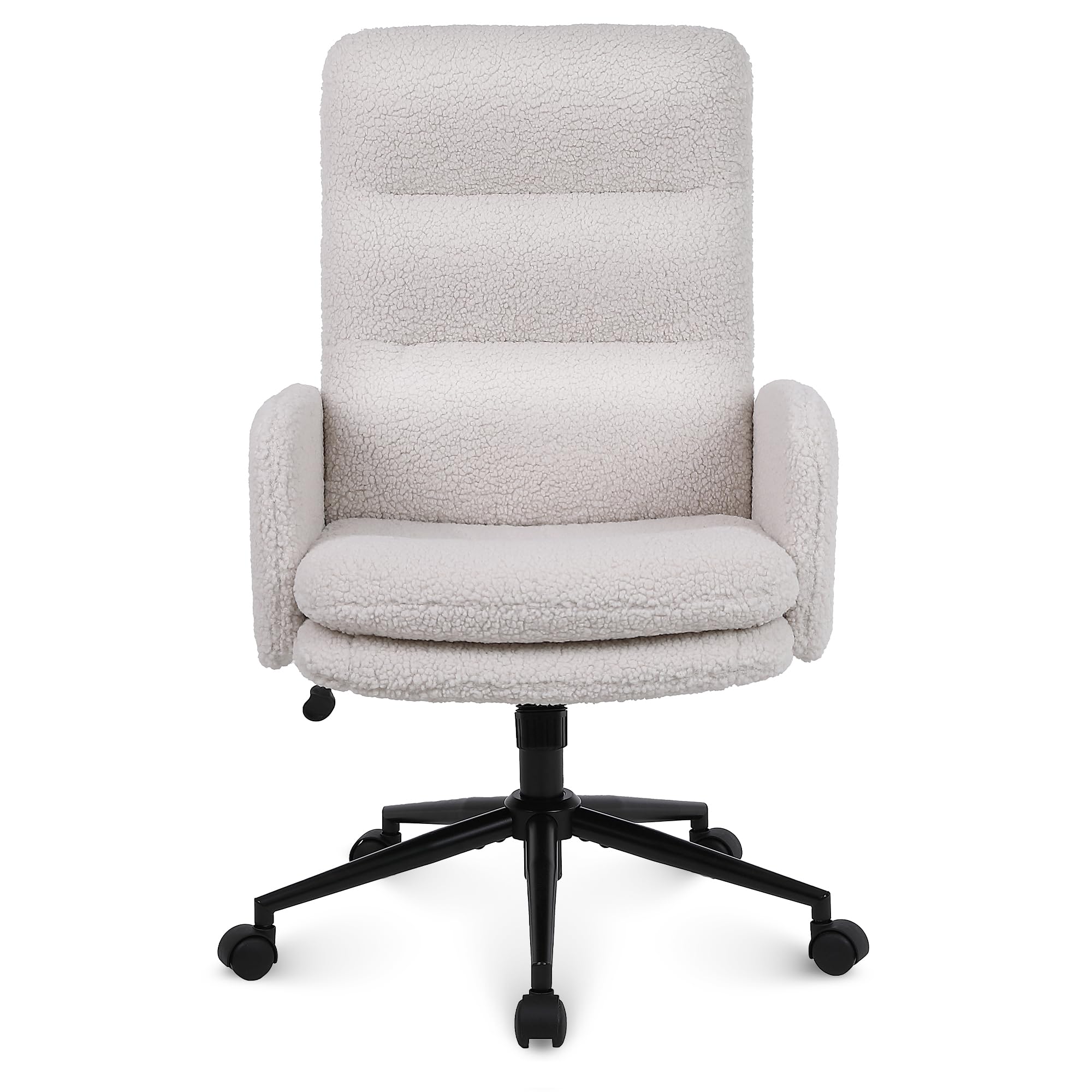 Youhauchair Sedia Scrivania Cachemire Schienale Alto, Beige
