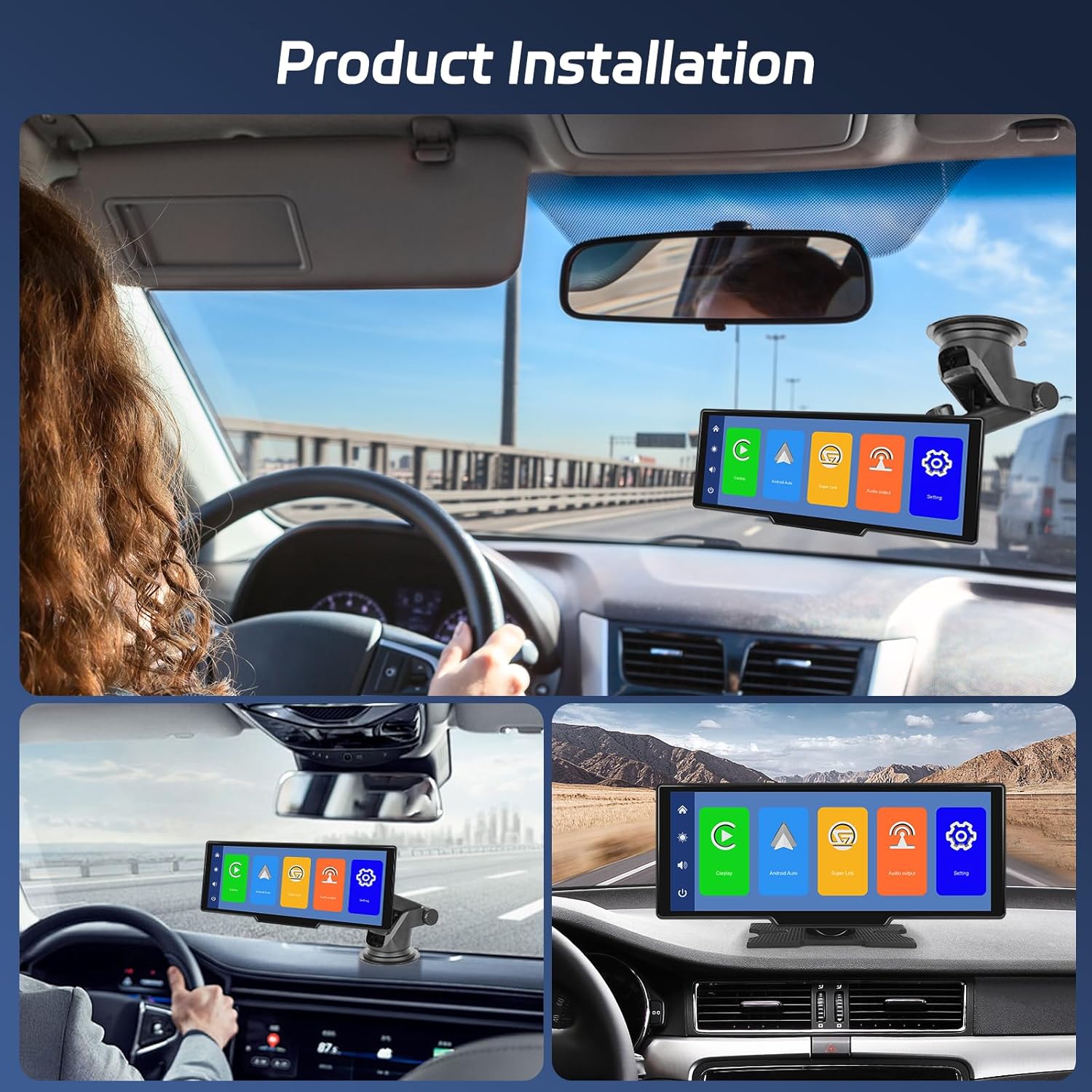 NHOPEEW Carplay Android Auto Wireless 10,26" Touchscreen - immagine 2