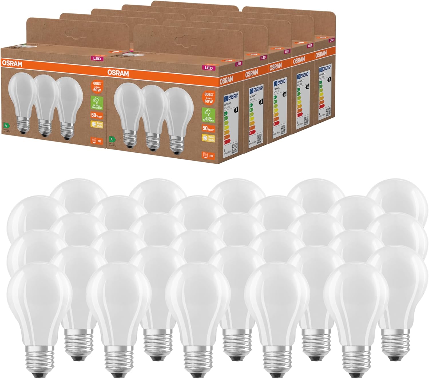 Osram Lampade LED E27 - Confezione 30 Pezzi