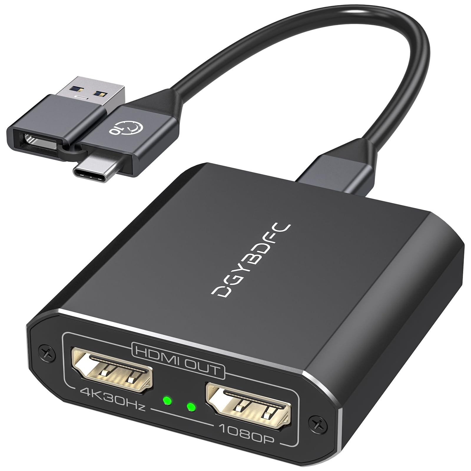 Dgybdfc Splitter USB 3.0 a HDMI Dual Monitor 4K